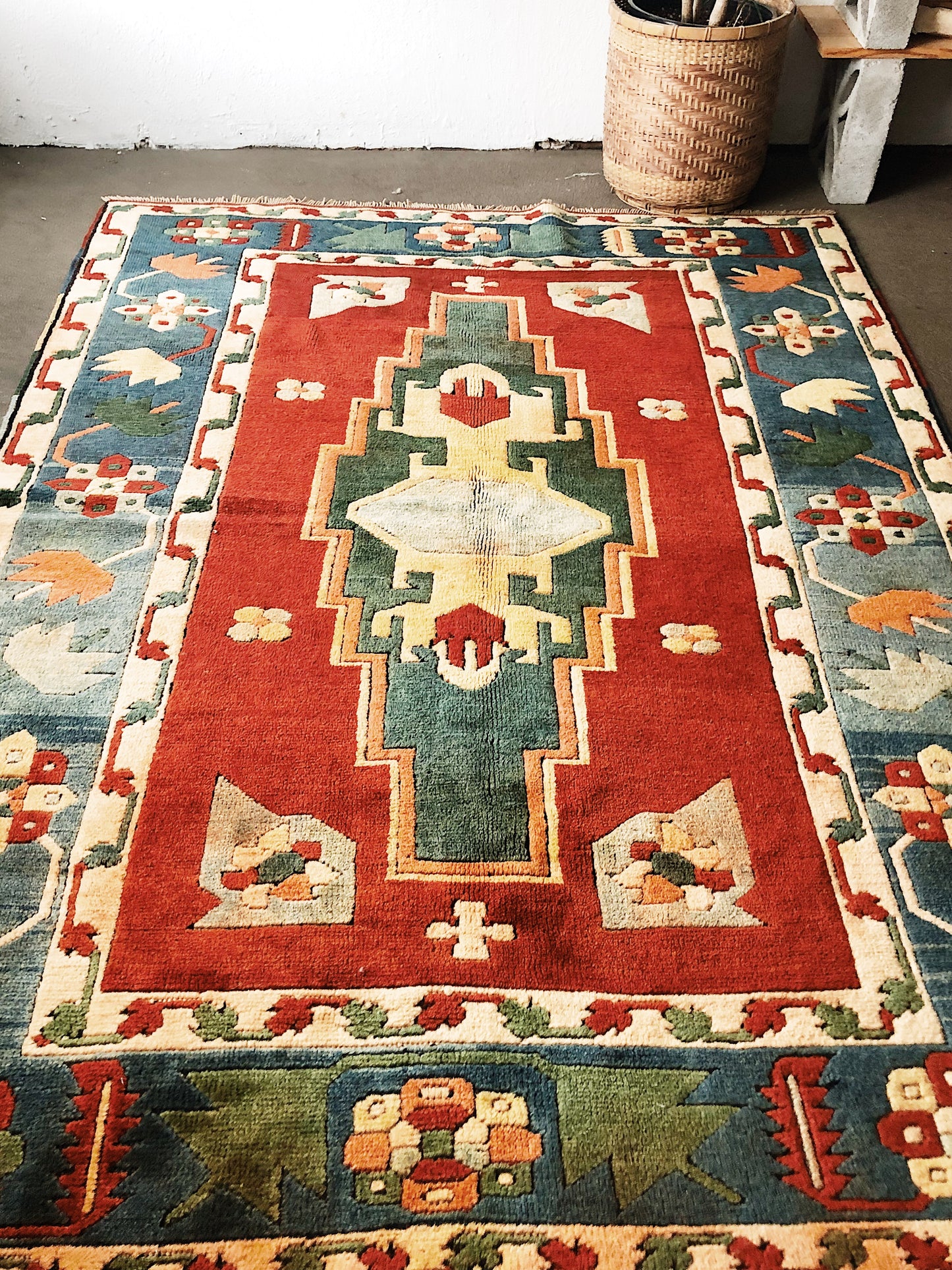 Vintage Turkish Milas Rug