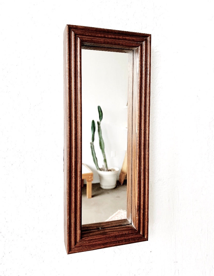 Vintage Wood Framed Mirror