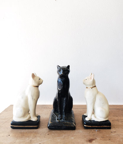 Vintage Ceramic Cat Bookends