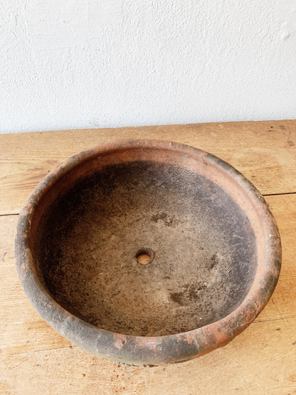 Vintage Shallow Terra Pot