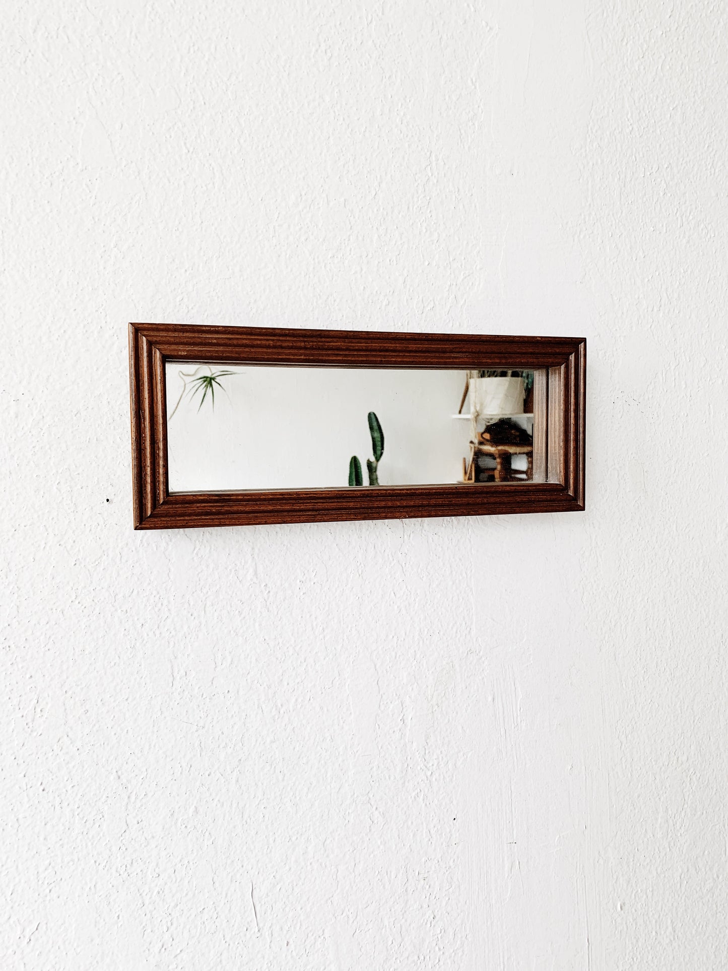 Vintage Wood Framed Mirror