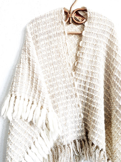 Handwoven Natural Fiber Shawl