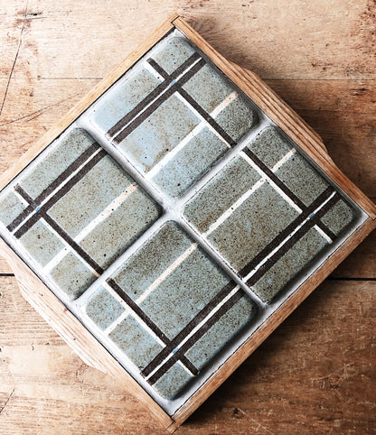 Large Vintage Ceramic Trivet