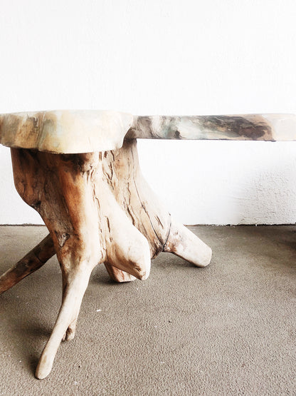 Vintage Driftwood Stump Table