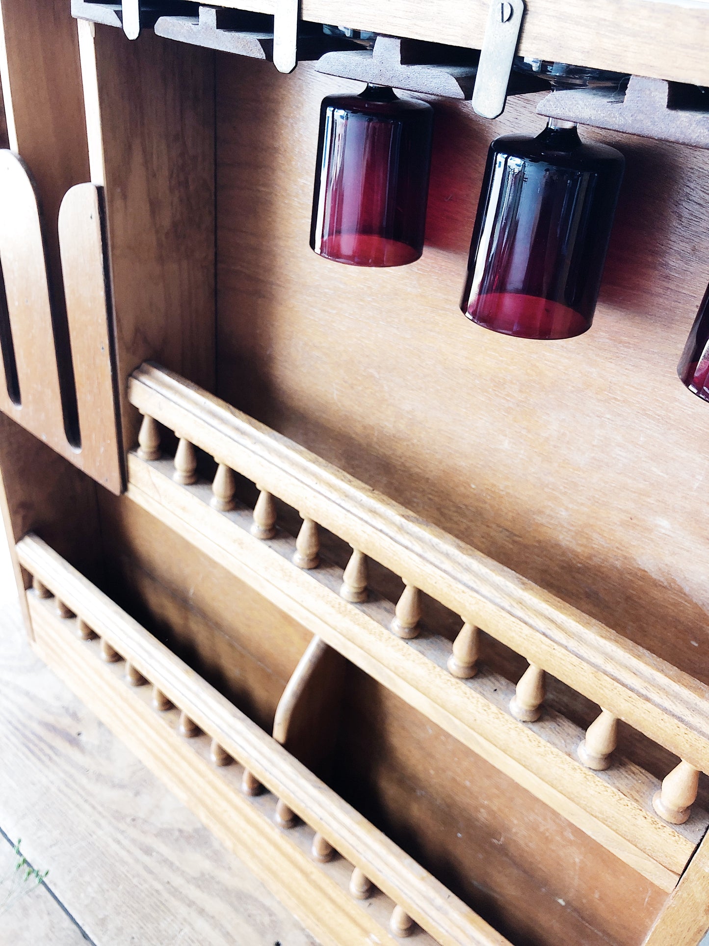 Vintage 1970s Bar or Apothecary Shelf