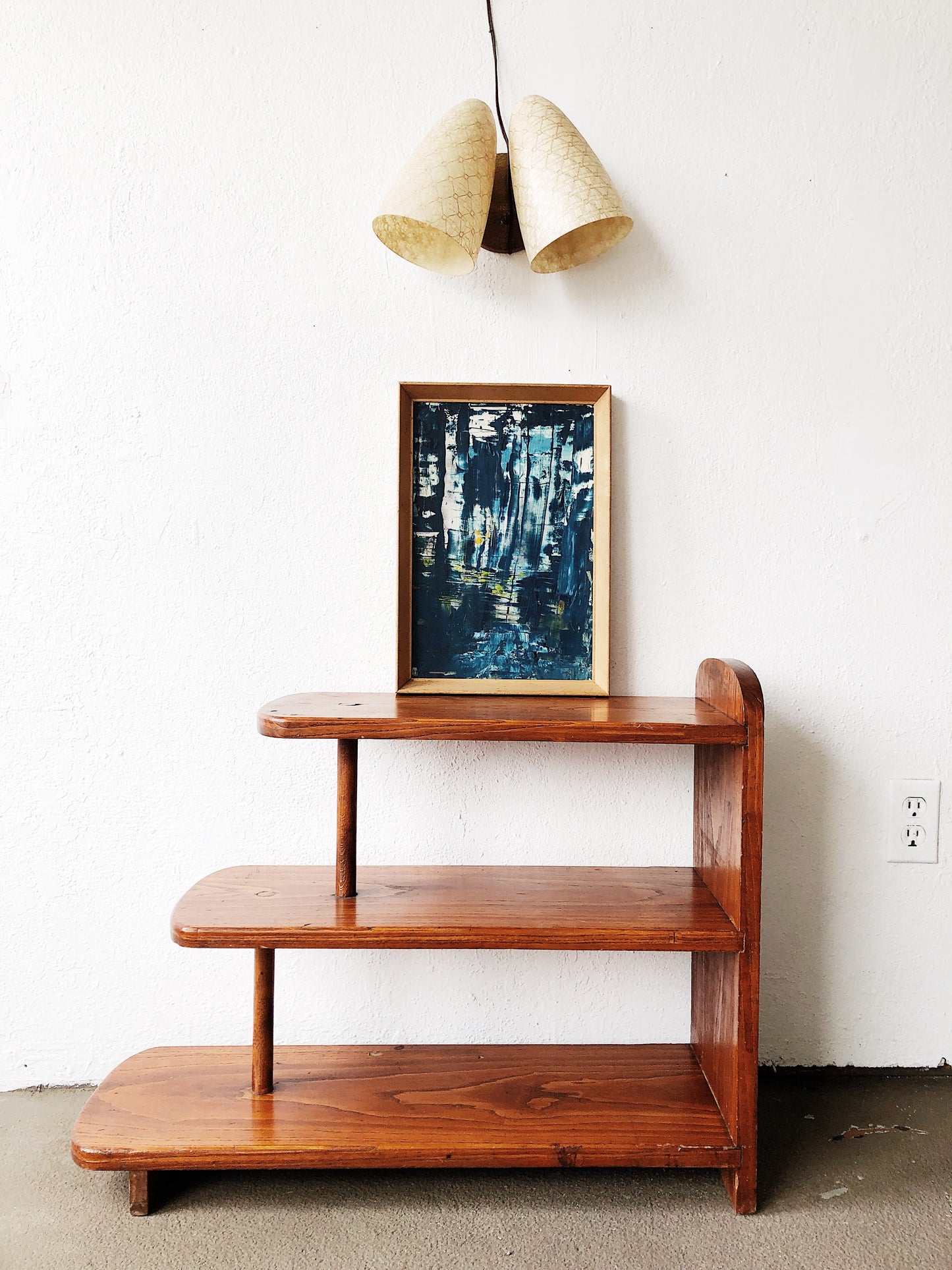 Vintage Curved Wood Shelf