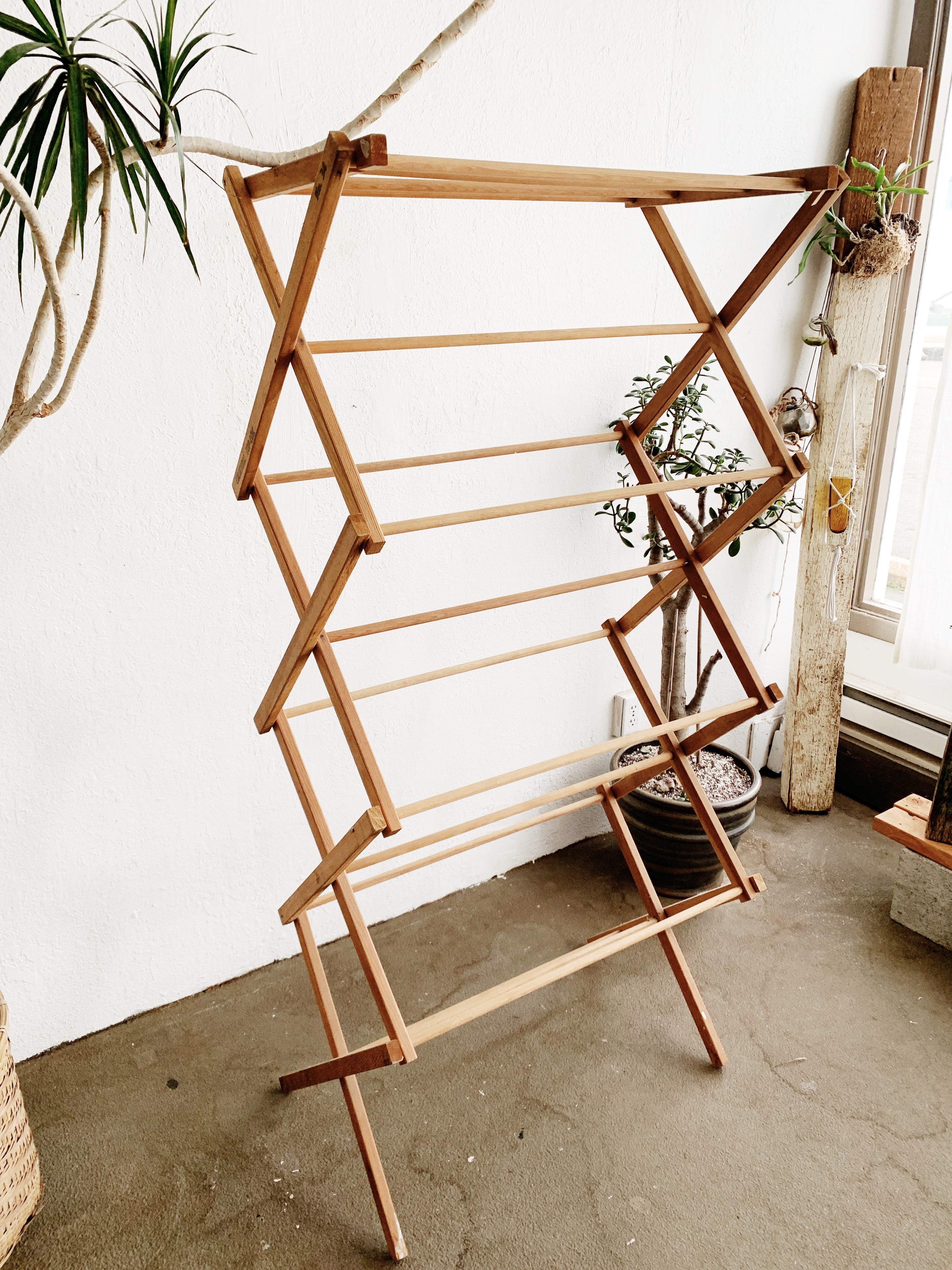 Log cheap drying rack