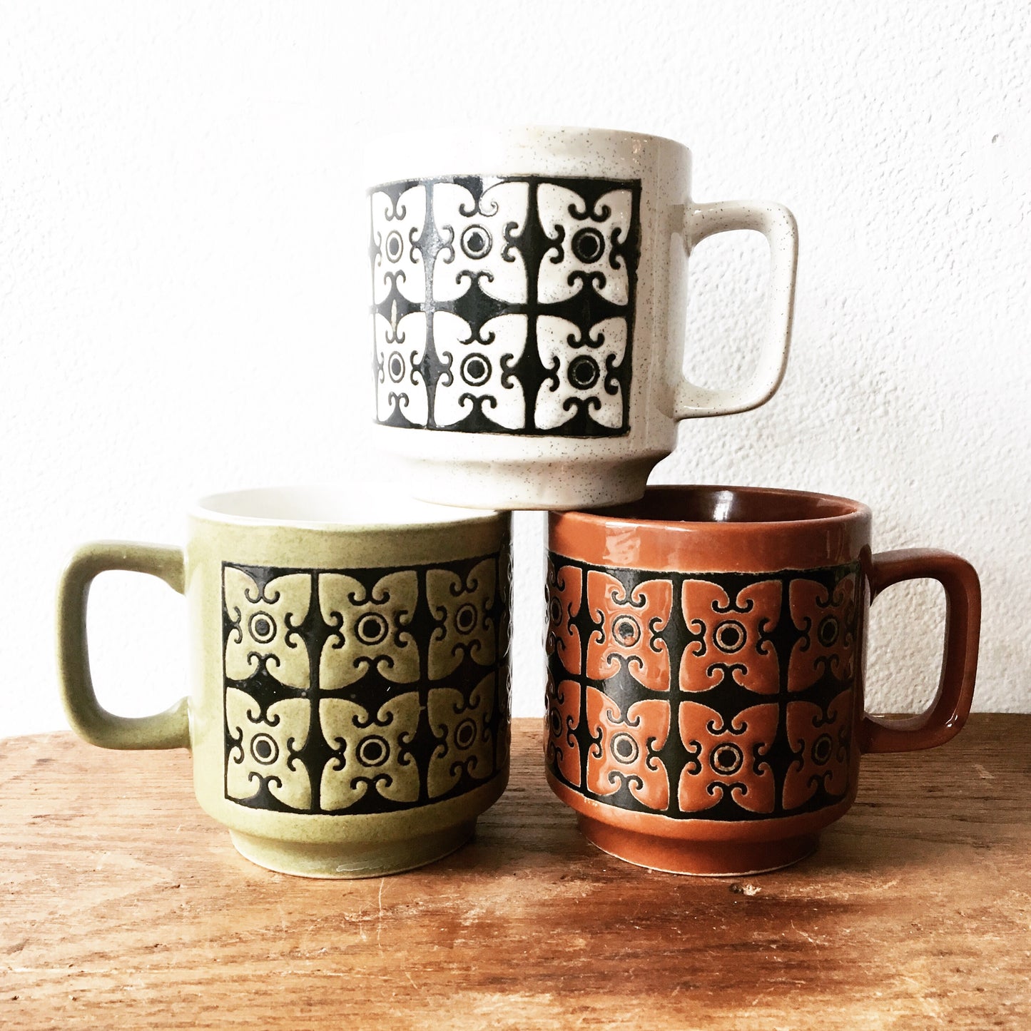 Trio of 1970’s Ceramic Mugs