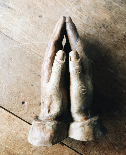 Vintage Carved Praying Hands