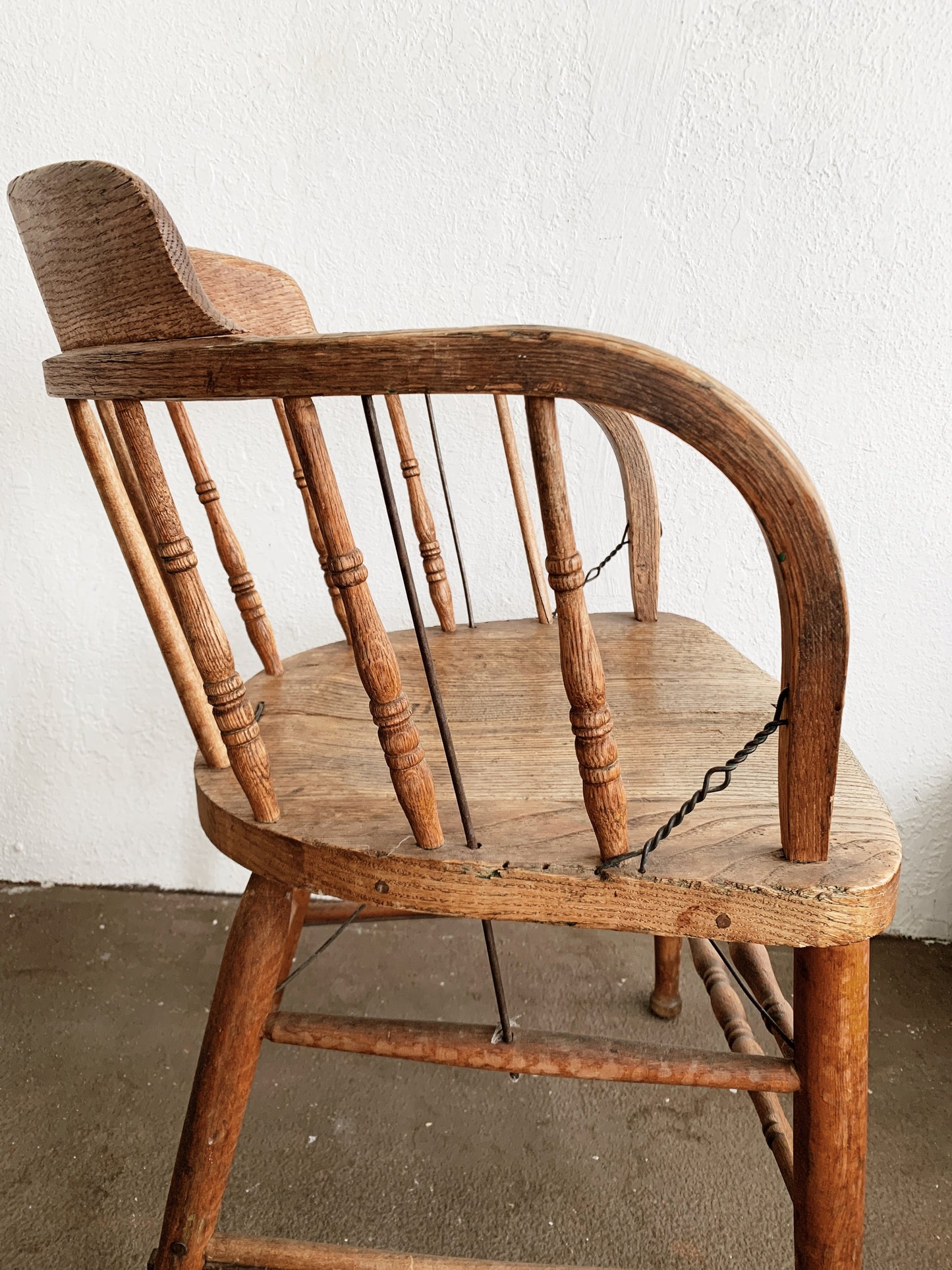 Antique Oak Captains Chair