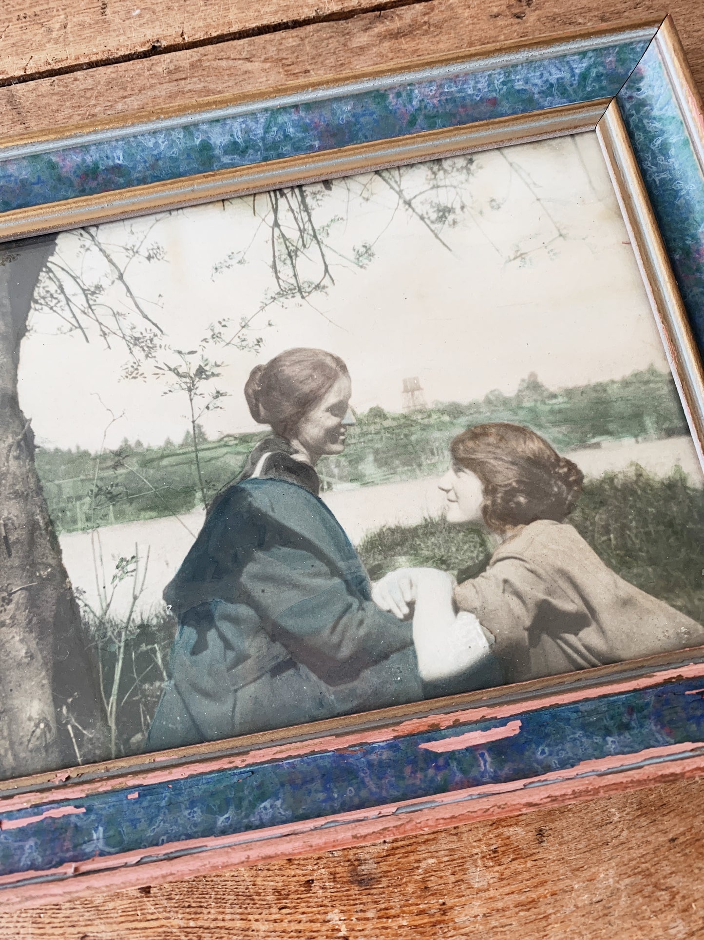 Vintage Hand Tint Framed Photo