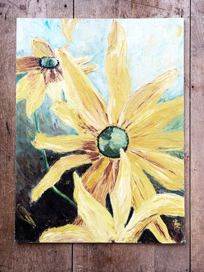 Vintage Sunflower Painting