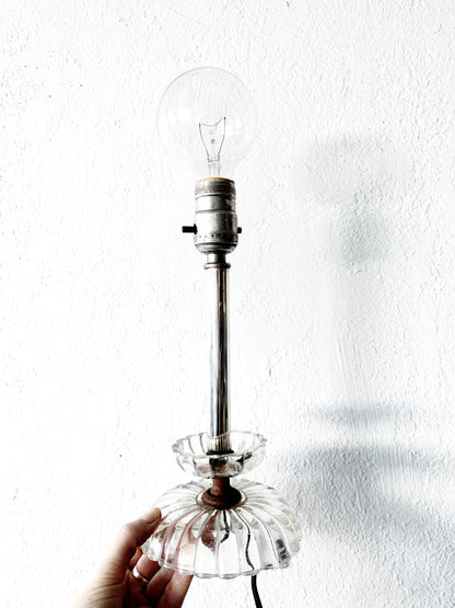 Vintage Cut Glass Lamp