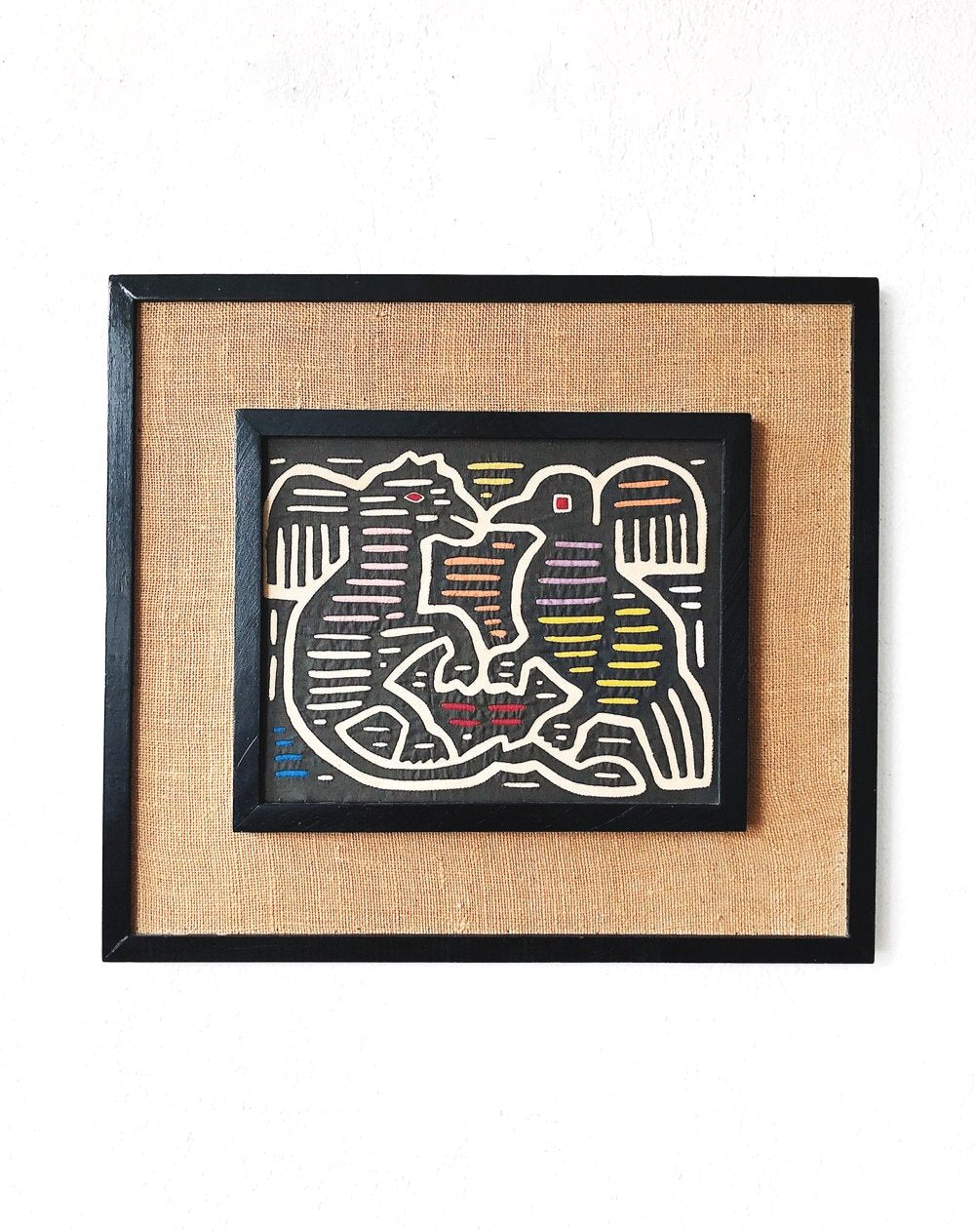 Vintage Framed Mola Textile