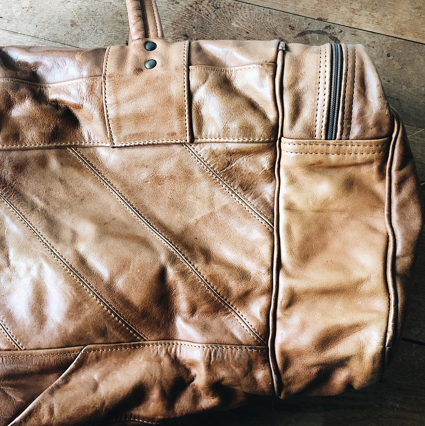 Vintage Leather Duffel Bag