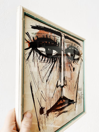 Vintage Framed Bernard Buffet Artwork