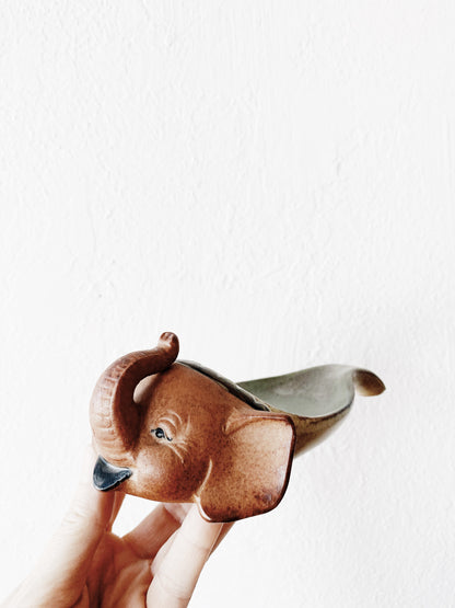 Stoneware Elephant Spoon Rest