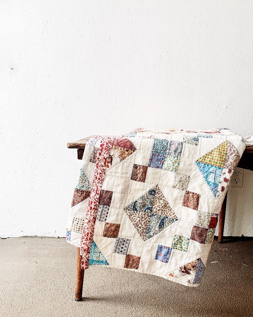 Vintage Cotton Patchwork Quilt