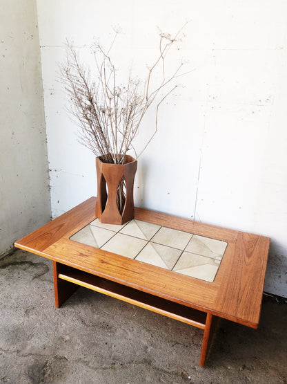 Vintage Danish Modern Ceramic Inlay Table