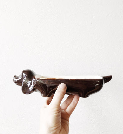 Vintage Dachshund Ceramic Planter