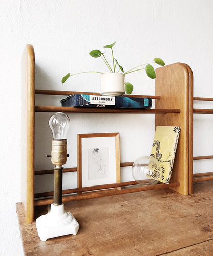 Vintage Wooden Book Rack