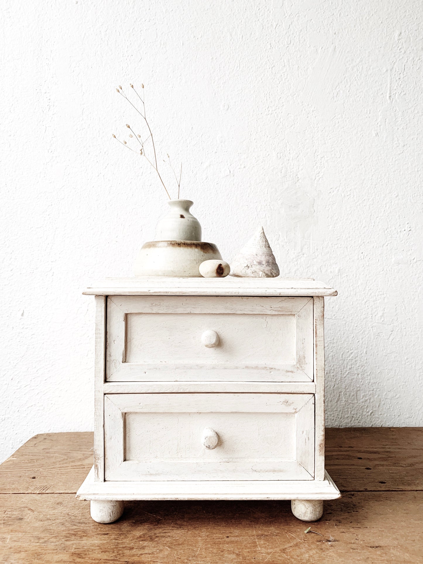 Vintage Wood Tabletop Chest