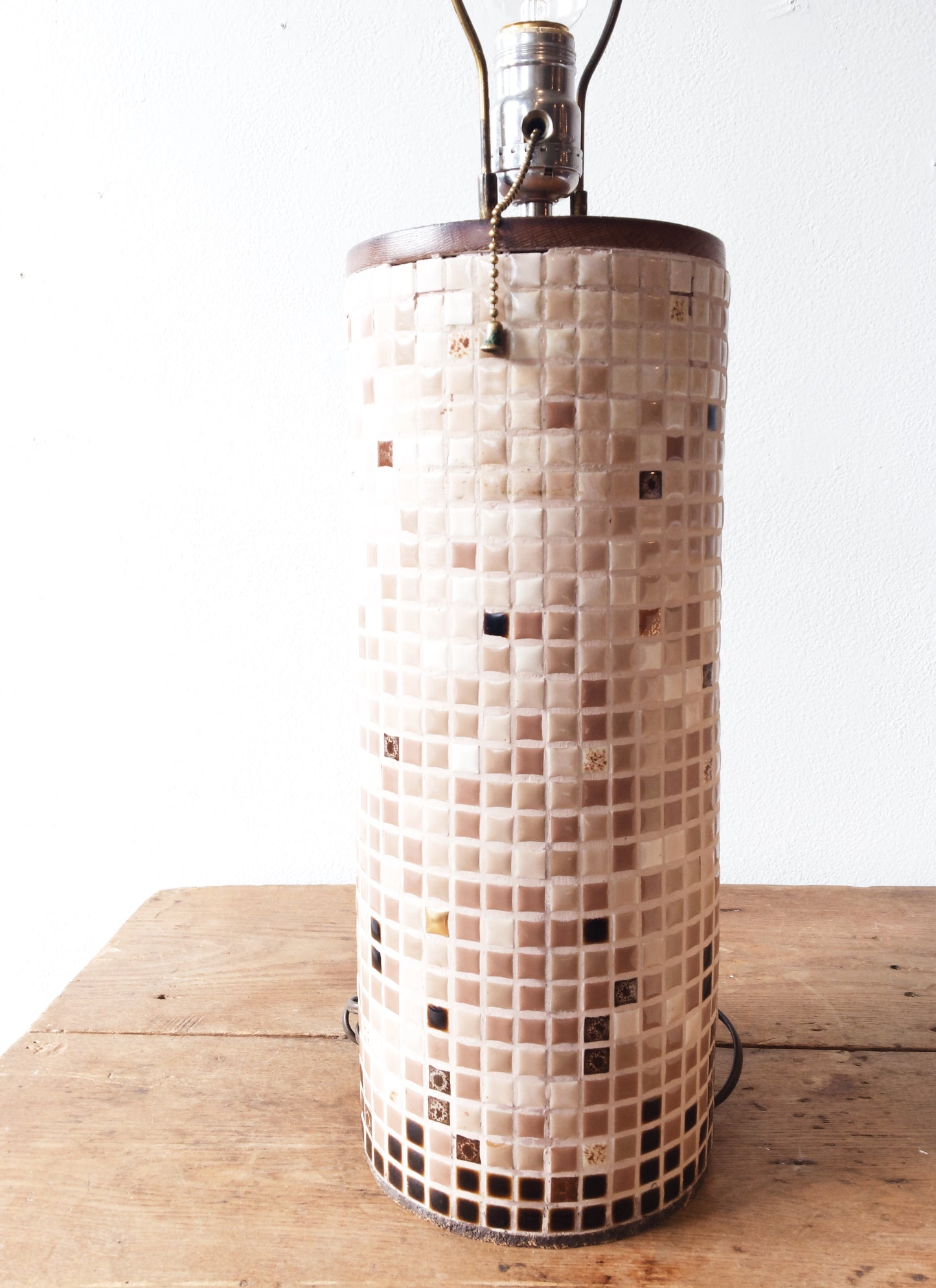 RESERVED Vintage Mosaic Tile Lamp