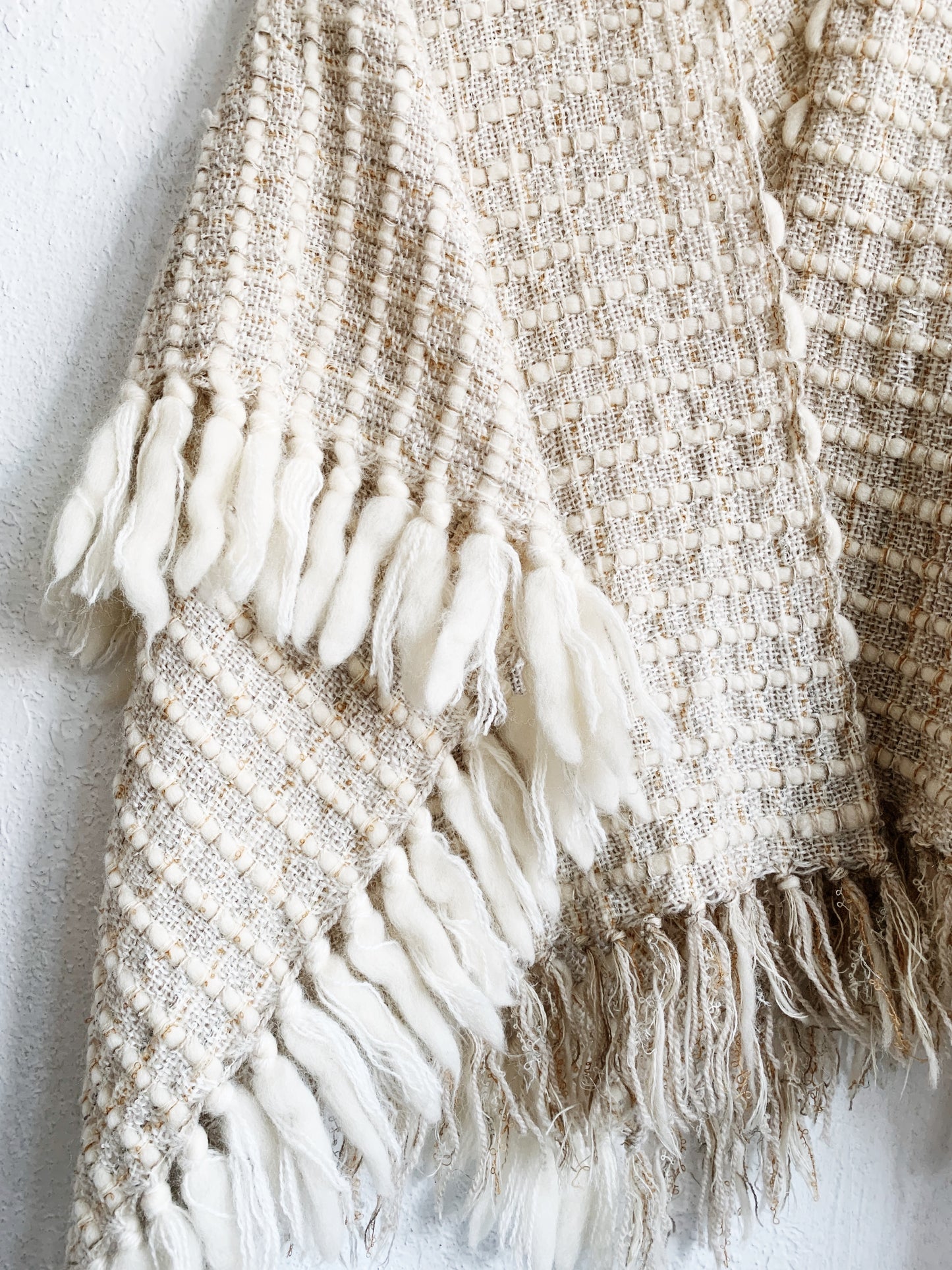 Handwoven Natural Fiber Shawl