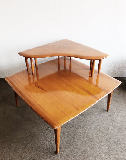 Mid Century Tiered Corner Table