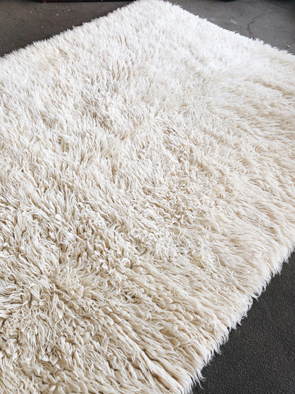 Natural Wool Flokati Shag Rug