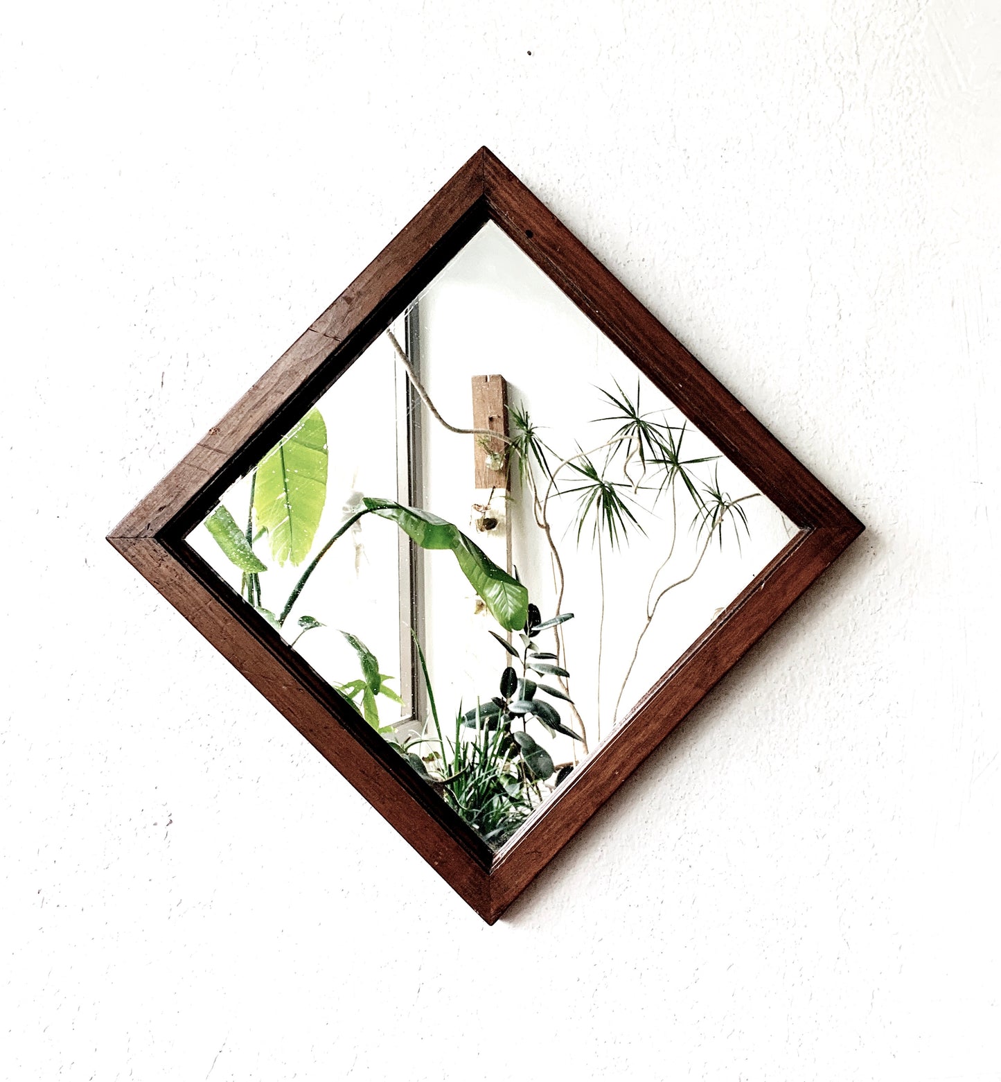 Vintage Wood Framed Mirror