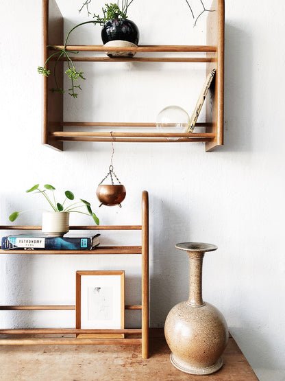 Vintage Wooden Book Rack