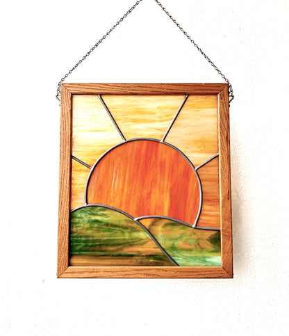 Hanging Stained Glass Art Panel