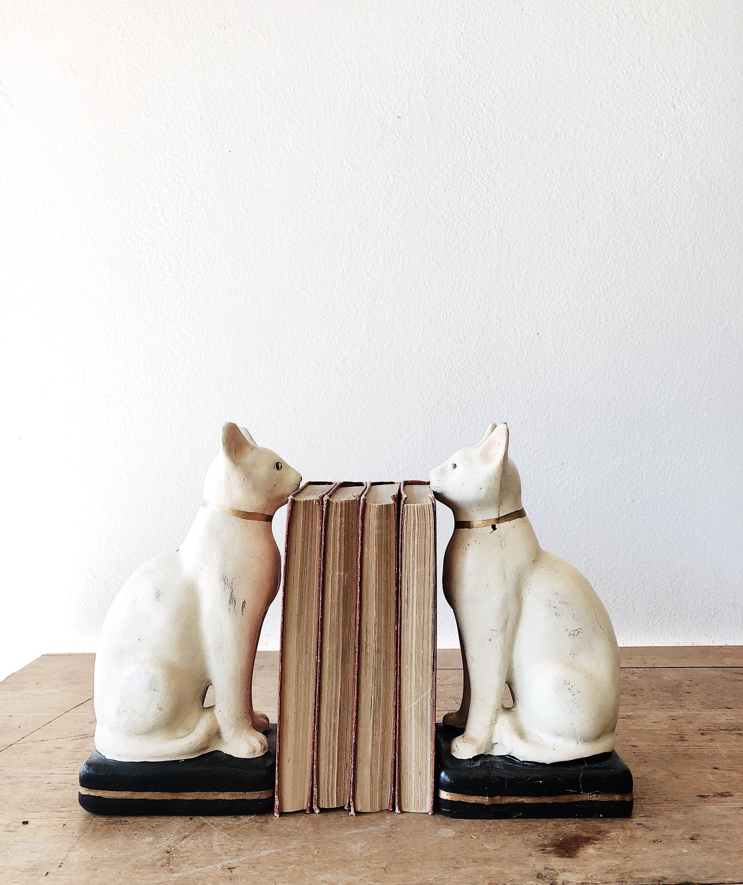 Vintage Ceramic Cat Bookends