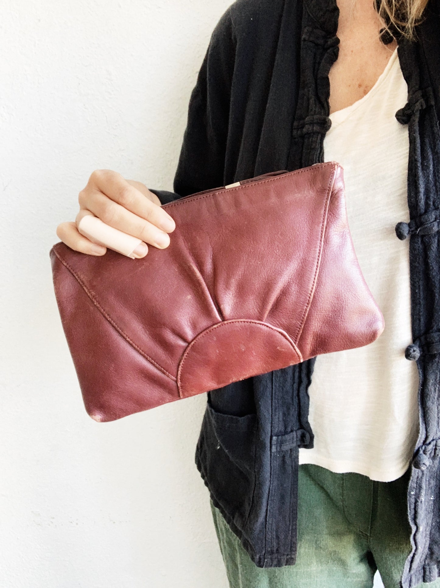 Vintage Leather Clutch