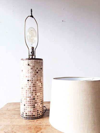 RESERVED Vintage Mosaic Tile Lamp