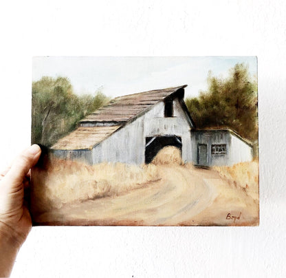 Vintage Barn Painting