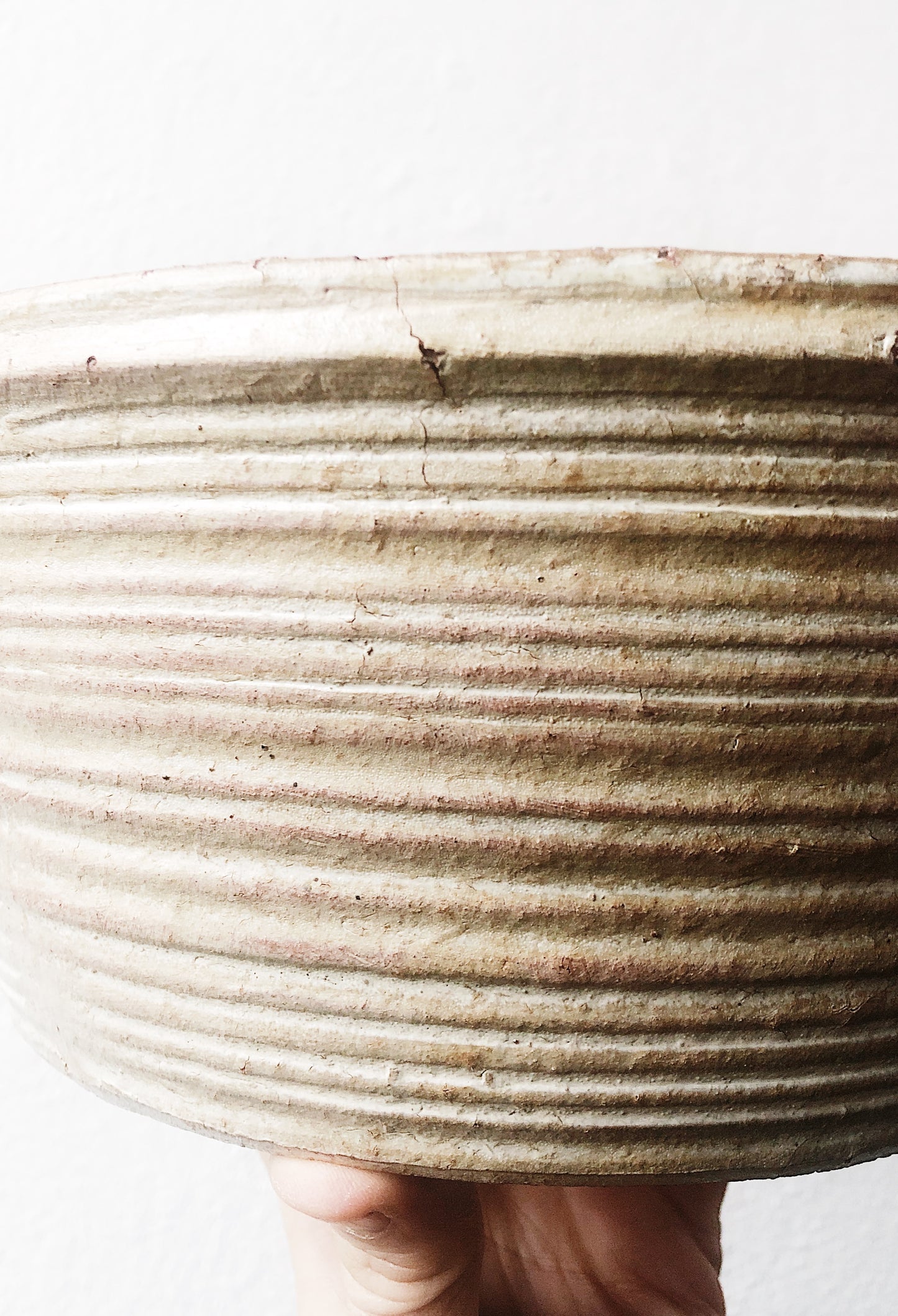 Vintage Ridged Terra Cotta Pot