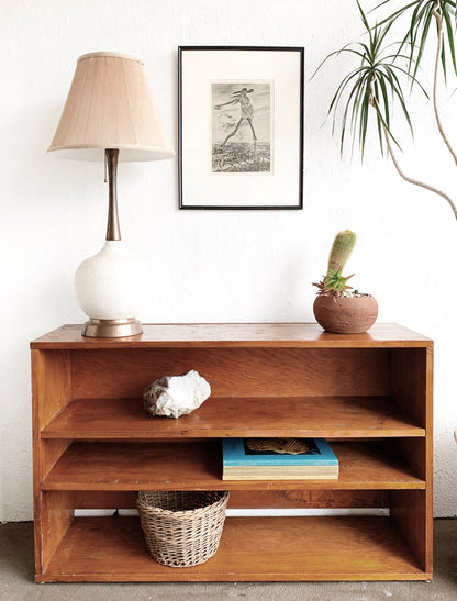 Vintage Solid Wood Low Shelf