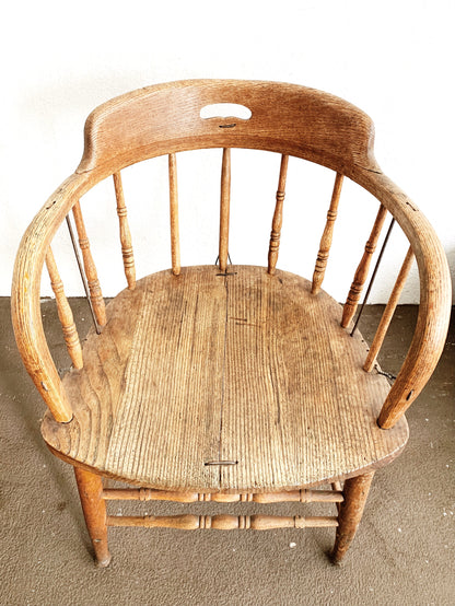 Antique Oak Captains Chair