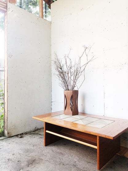 Vintage Danish Modern Ceramic Inlay Table