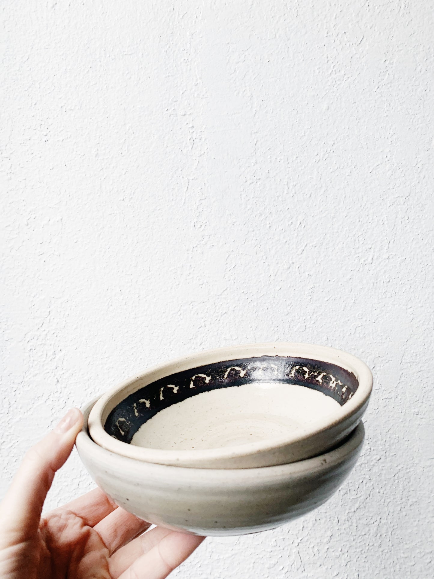 Handmade Pottery Bowl Pair