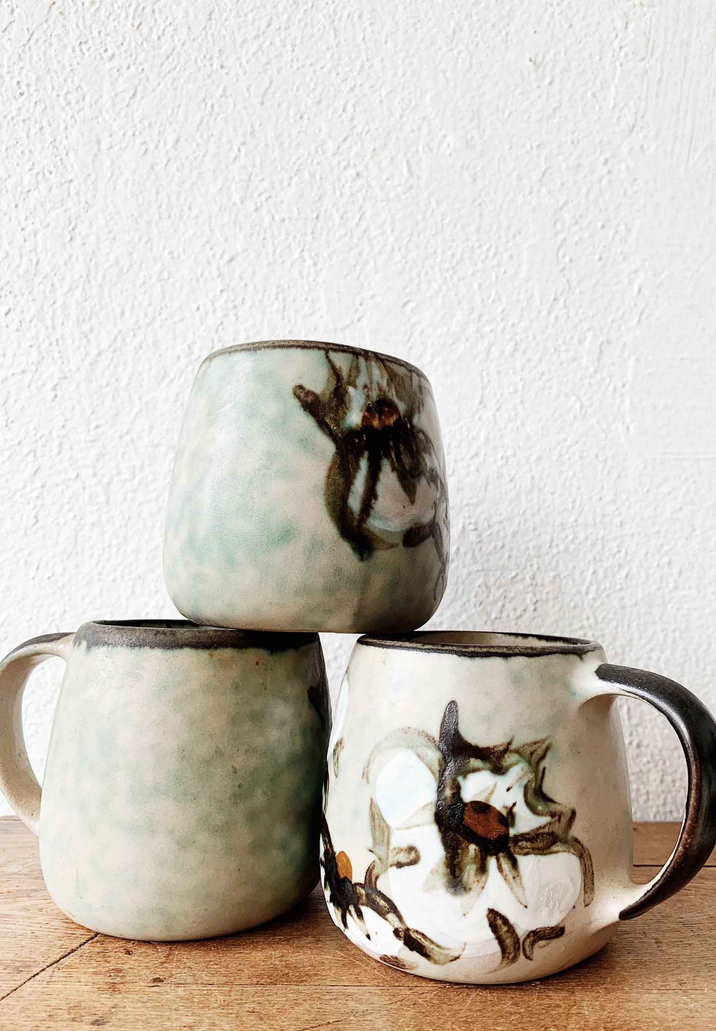 Vintage Ceramic Mug Set Of Six