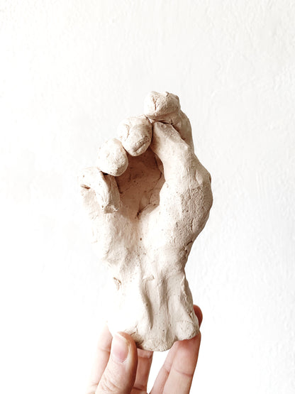 Clay Hand Sculpture