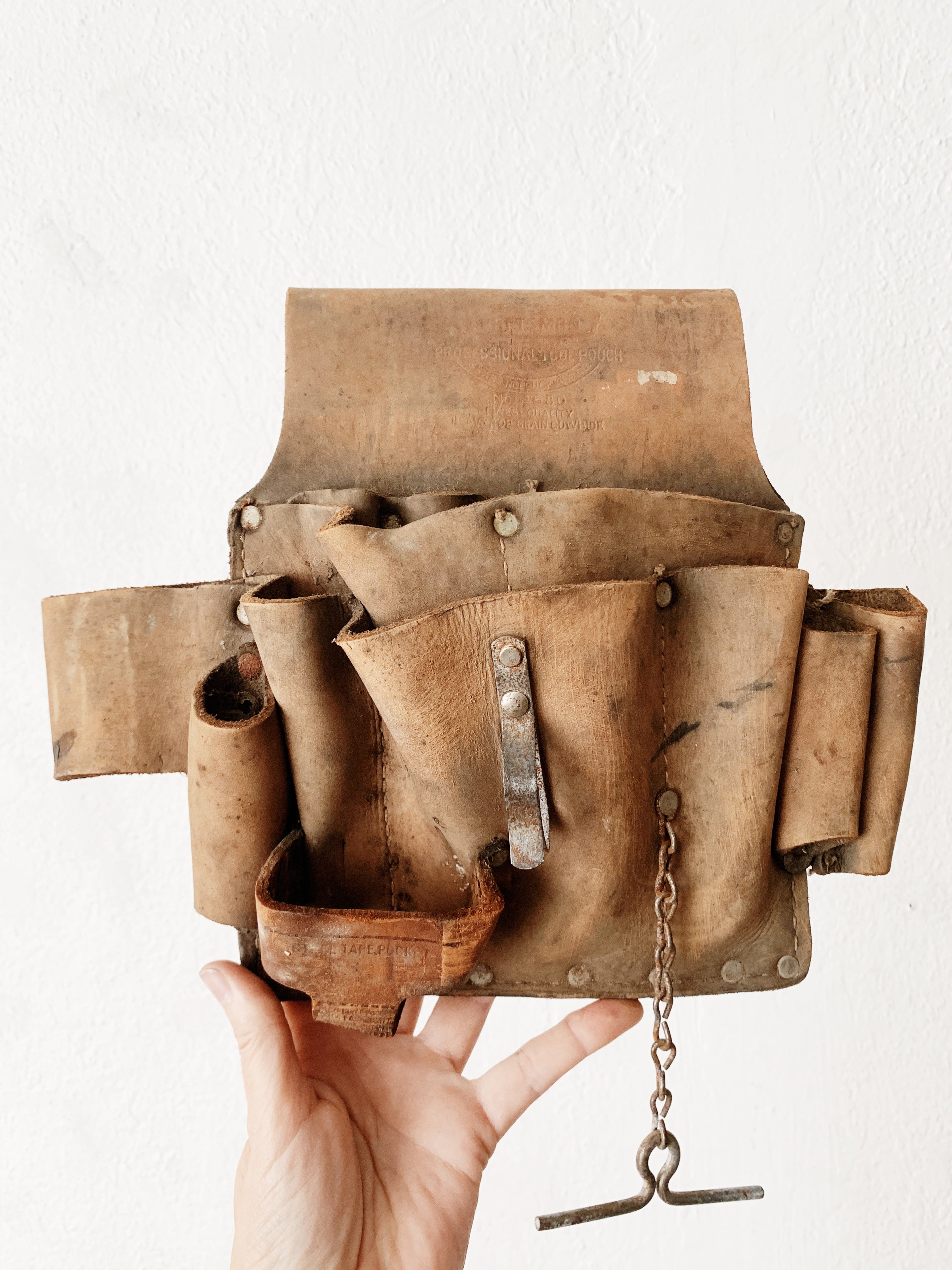 Vintage leather clearance tool belt