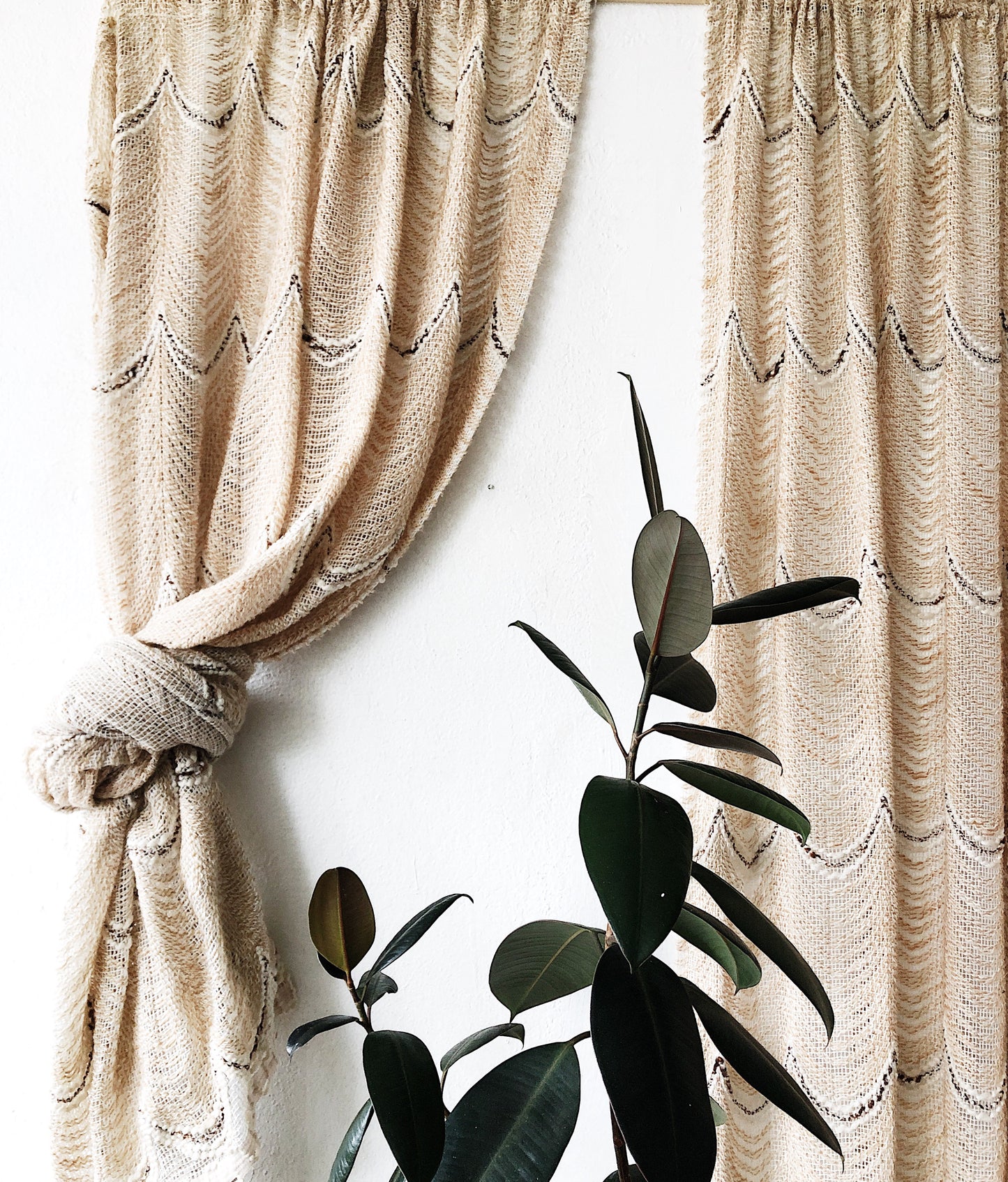 Vintage Woven Curtain Panel