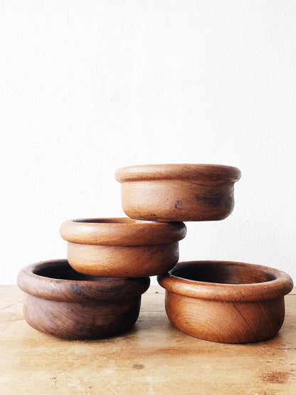 Vintage Teak Bowl Set