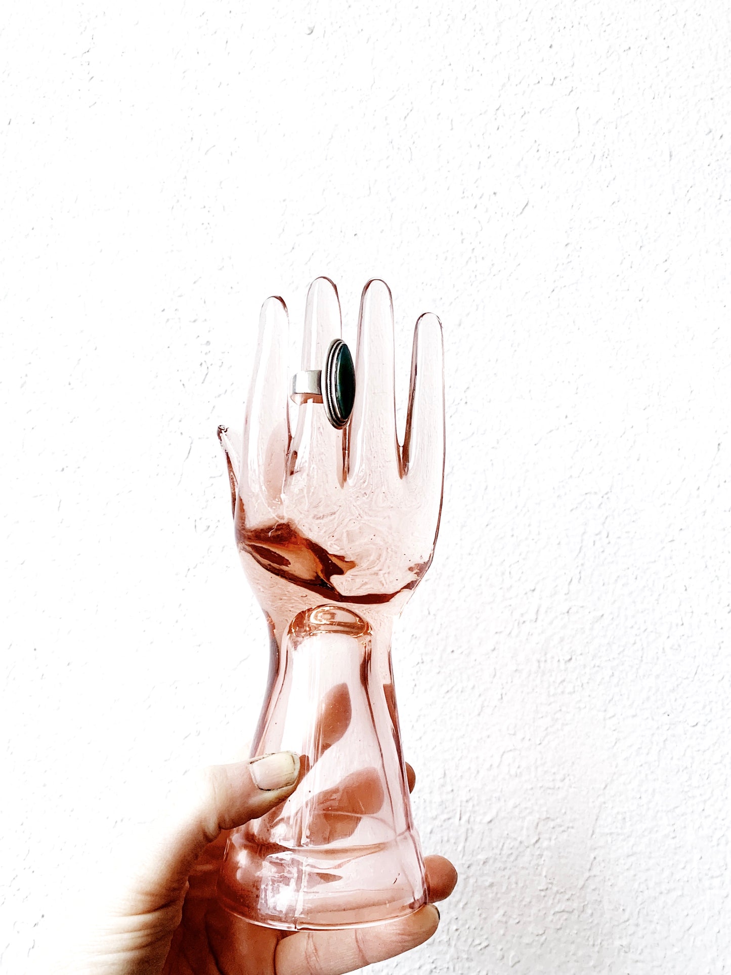 Thick Glass Hand Sculpture