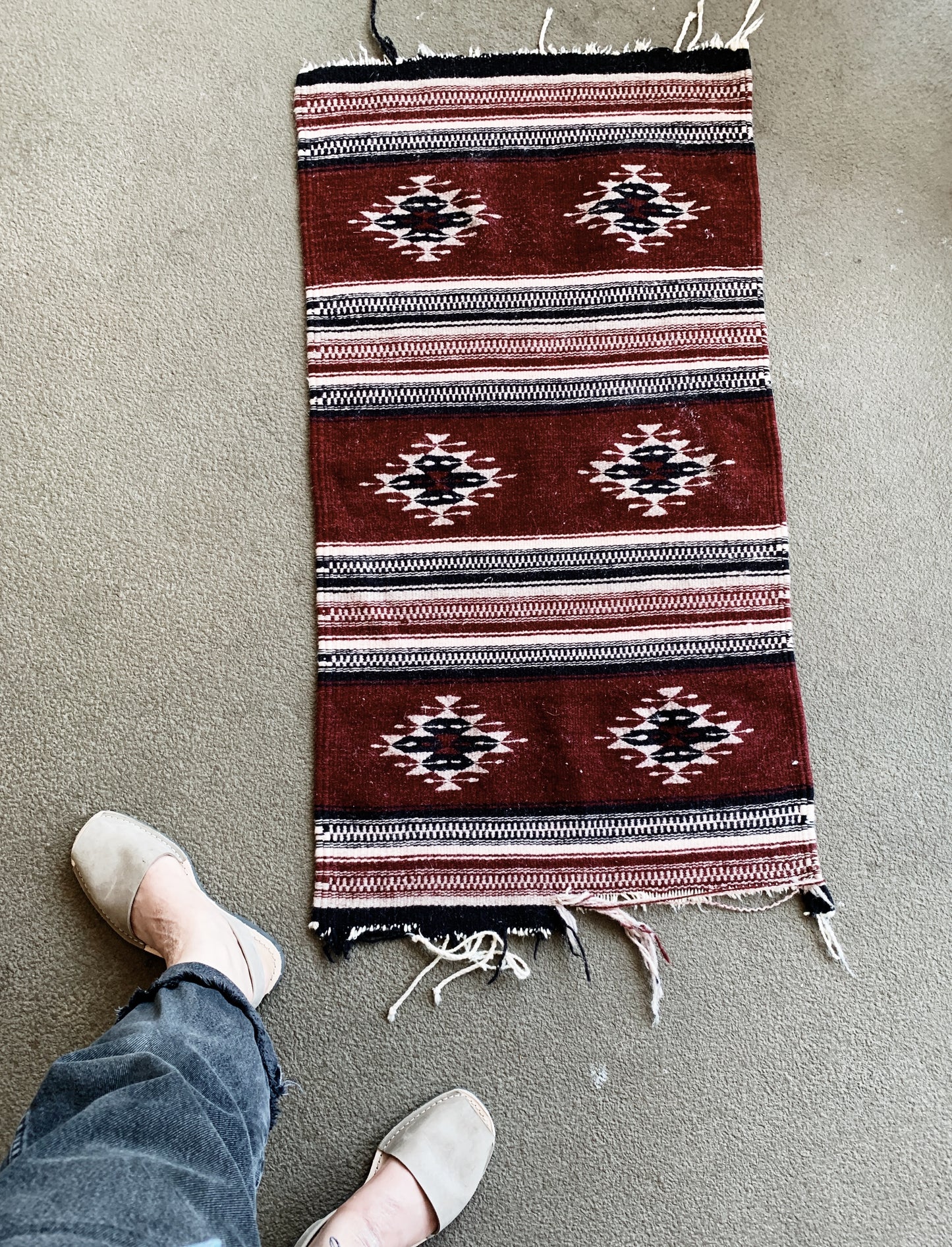 Vintage Thick Wool Blend Rug