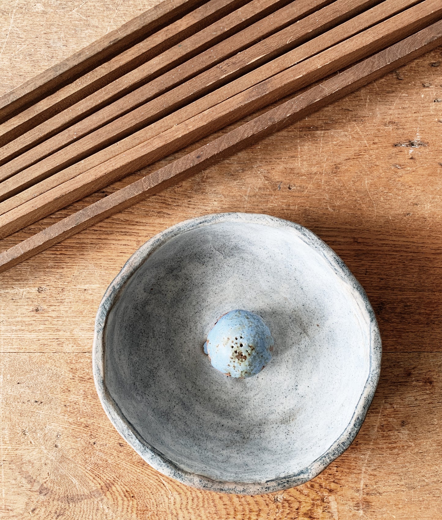Handmade Pottery Incense Burner Dish